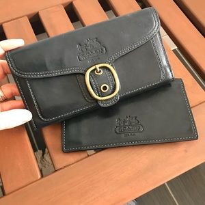 Coach leather wallet and checkbook cover